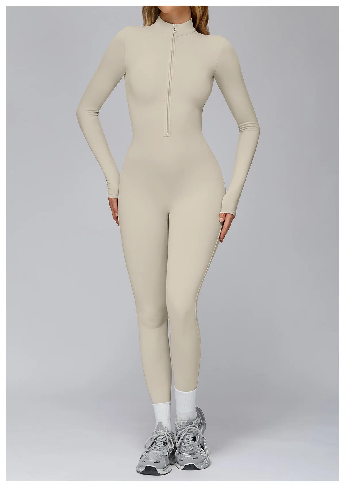 Women's Autumn/Winter Fitness Jumpsuit Tight-Fitting Fleece-Lined Yoga Jumpsuit Outdoor Thermal Jumpsuit Running & Fitness Wear