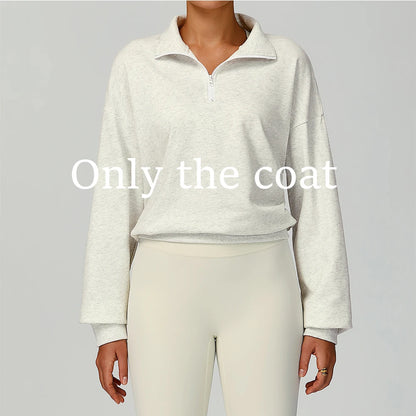 Women’s Zipper Yoga Jacket – Long Sleeve Gym Fitness Top, Running, Workout, Windproof Sportswear