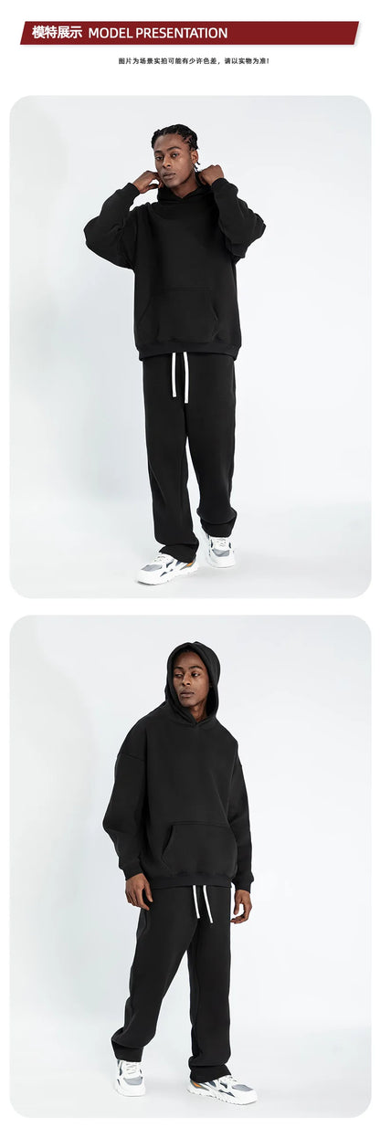 Fleece Lined Hoodie & Jogger Tracksuit Set