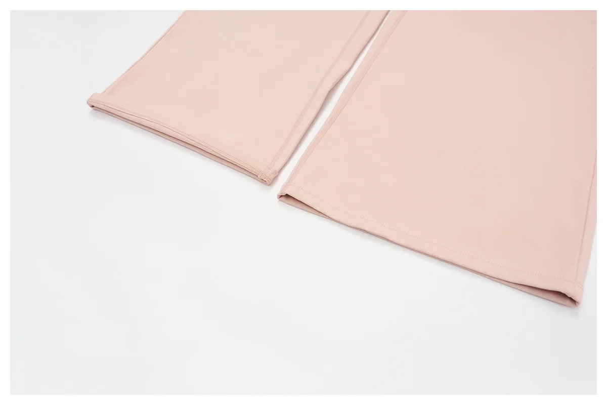 2Pcs Women's Long Sleeve Sports Jacket Zipper Gym Suit Outdoor Sportswear Yoga Workout Two-Piece Fitness Set Female Outfit