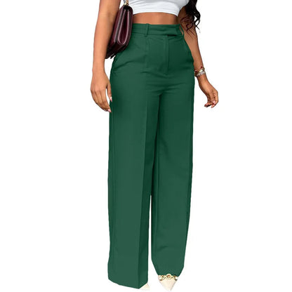 Wide Leg Straight Dress Pants
