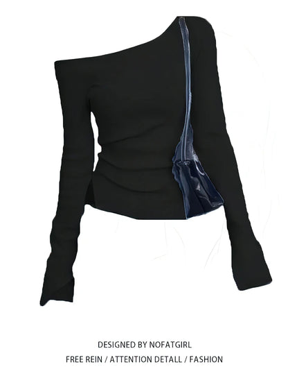 Off Shoulder Long Sleeve Tee