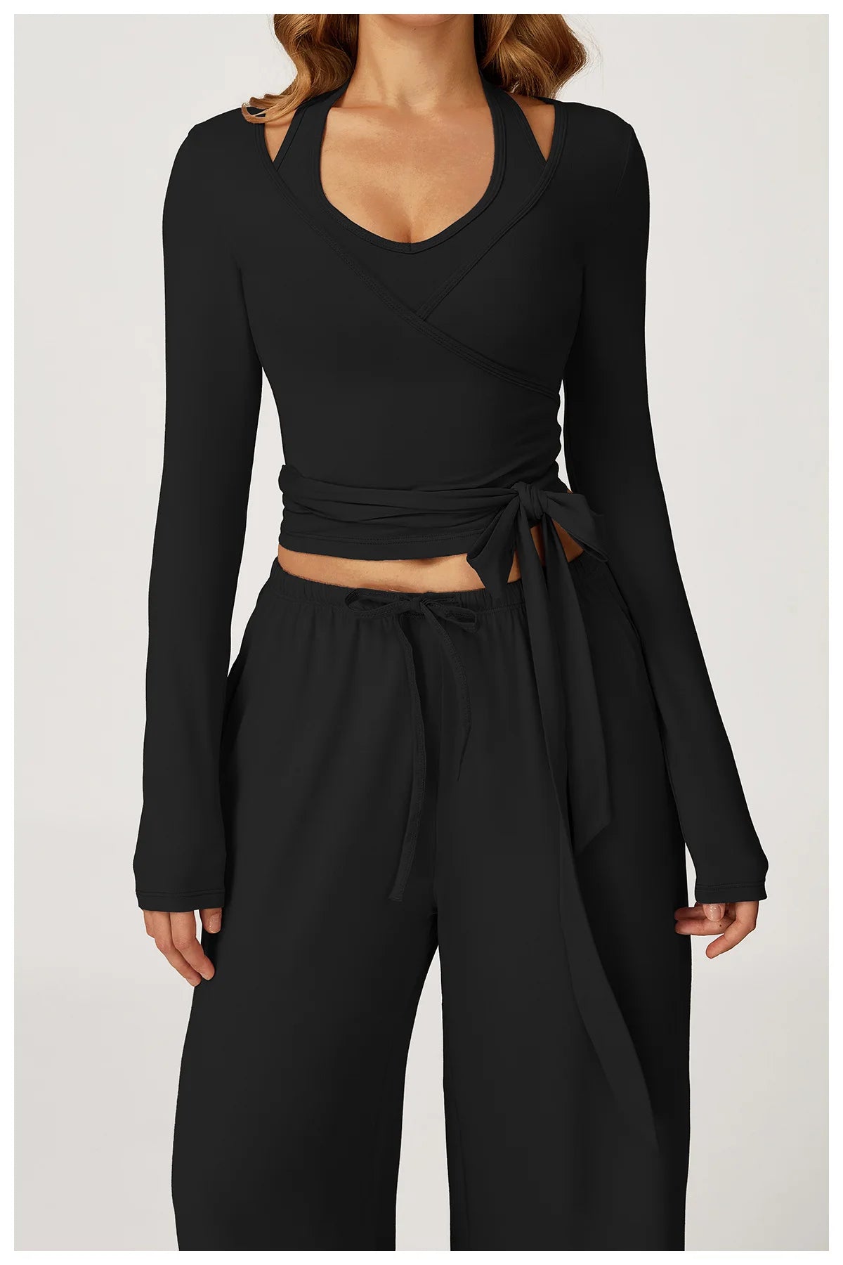 Women Yoga Set 2/3PCS Sportswear Push Up Workout Clothes Athletic Wear Gym Legging Fitness Bra Crop Top Long Sleeve Sports Suits