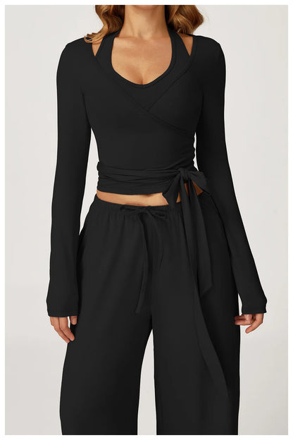 Women Yoga Set 2/3PCS Sportswear Push Up Workout Clothes Athletic Wear Gym Legging Fitness Bra Crop Top Long Sleeve Sports Suits