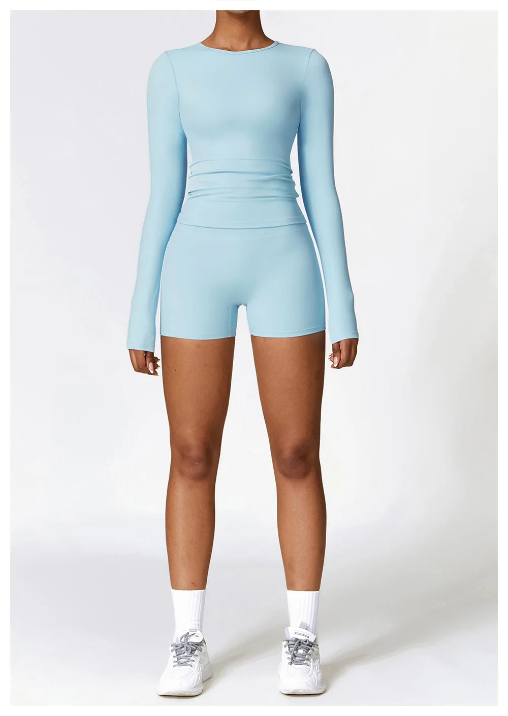 Women’s Slim Fit Long Sleeve Yoga Top – Running, Exercise, Fitness, Quick-Dry Sports Shirt