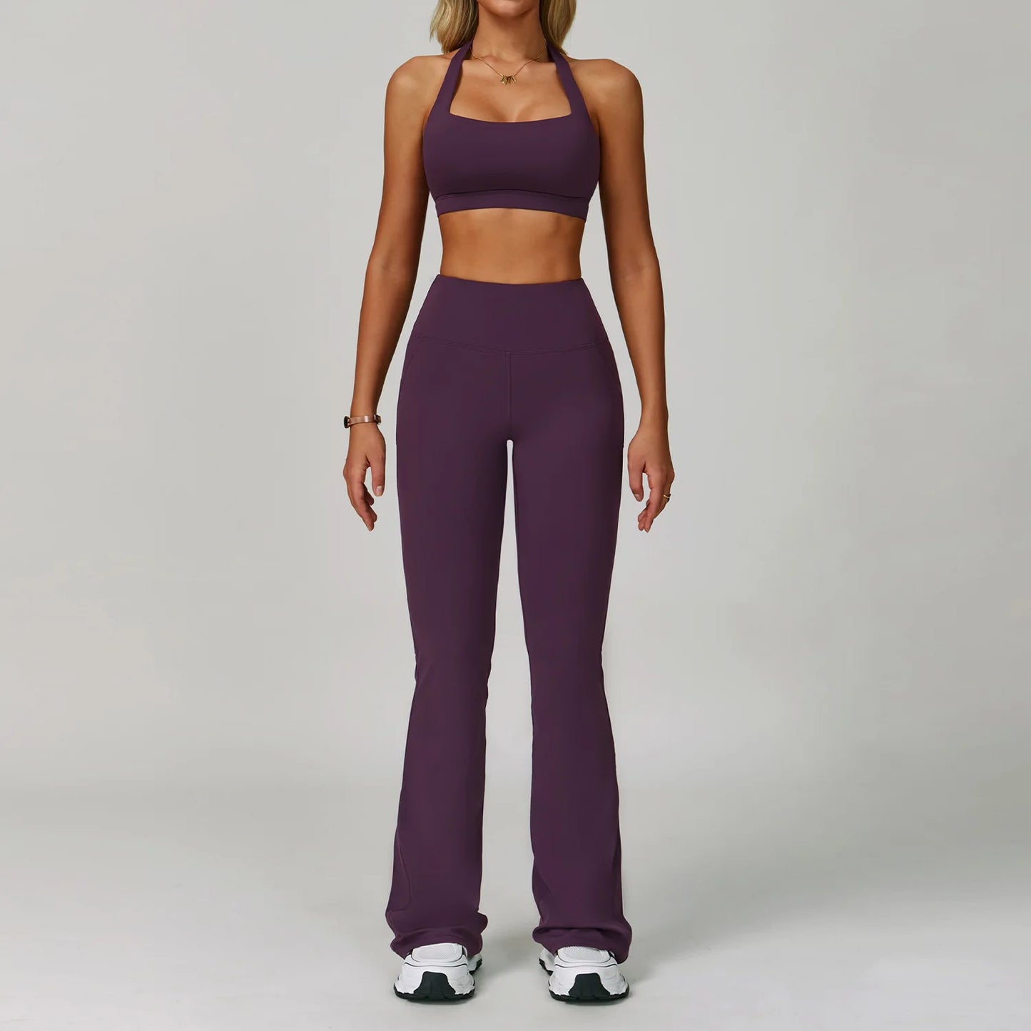 High Waist Leggings Top Yoga Set