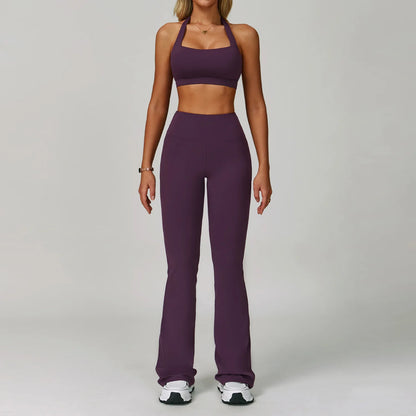High Waist Leggings Top Yoga Set