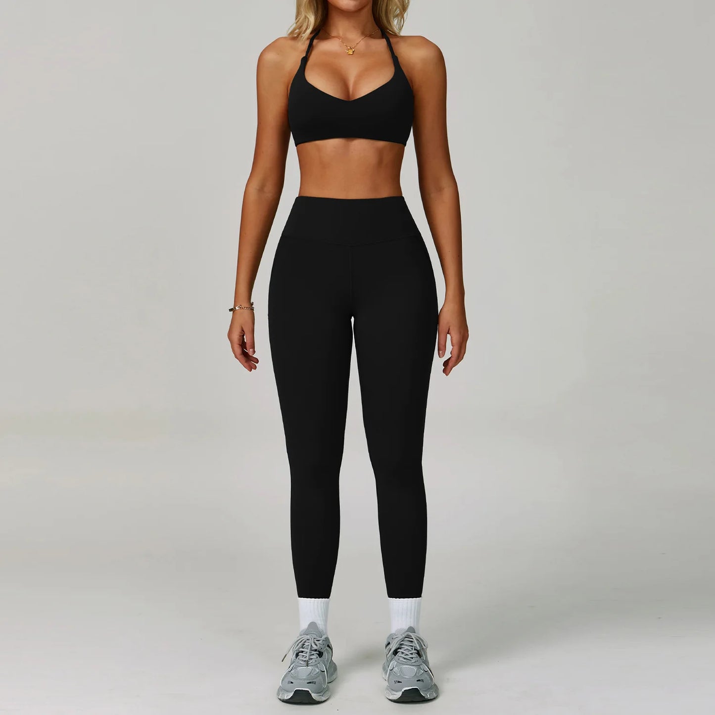 High Waist Leggings Top Yoga Set