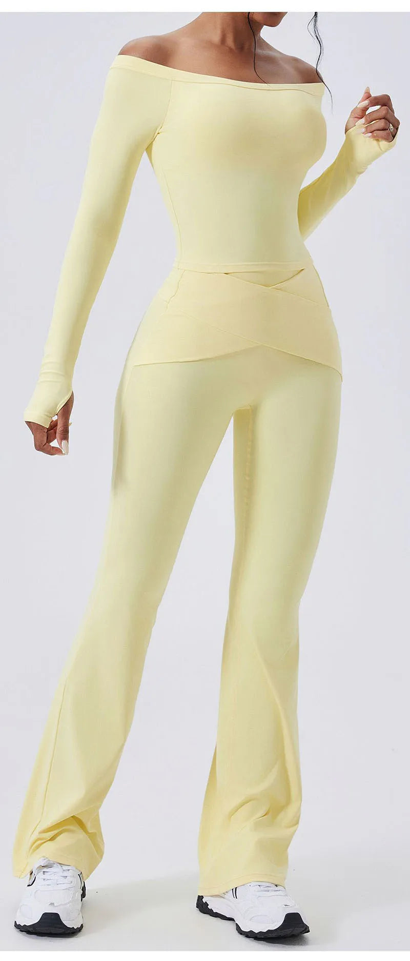 Cloud Hide Woman New Yoga Suit Gym Fitness Set Long Sleeve Sports Tracksuit Top Leggings Workout Pilates Outfits Running Clothes