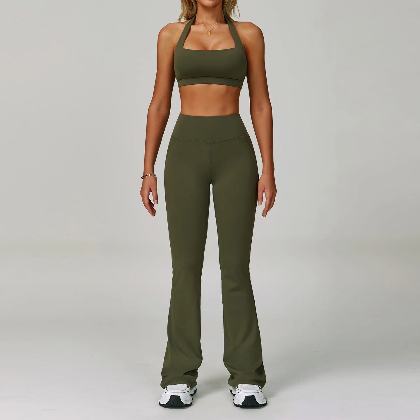 High Waist Leggings Top Yoga Set