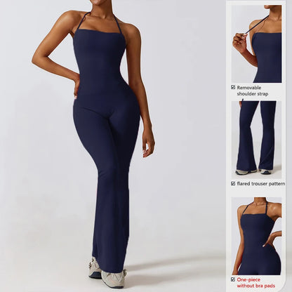 Sleeveless Backless Yoga Jumpsuit