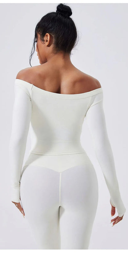 Cloud Hide Woman New Yoga Suit Gym Fitness Set Long Sleeve Sports Tracksuit Top Leggings Workout Pilates Outfits Running Clothes