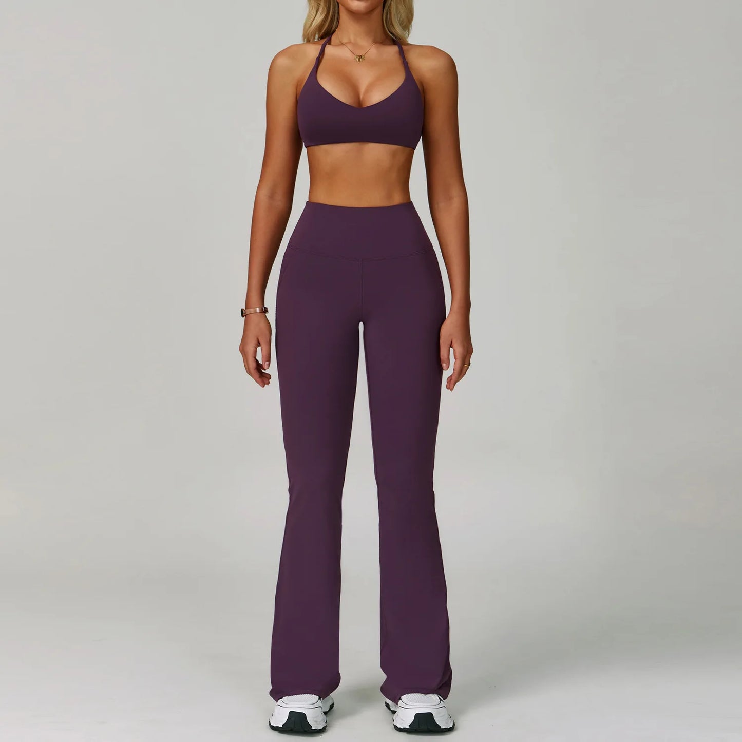 High Waist Leggings Top Yoga Set