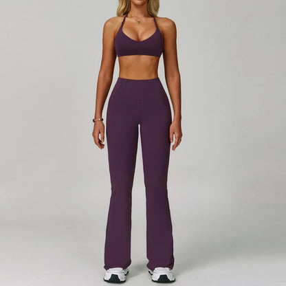 High Waist Leggings Top Yoga Set
