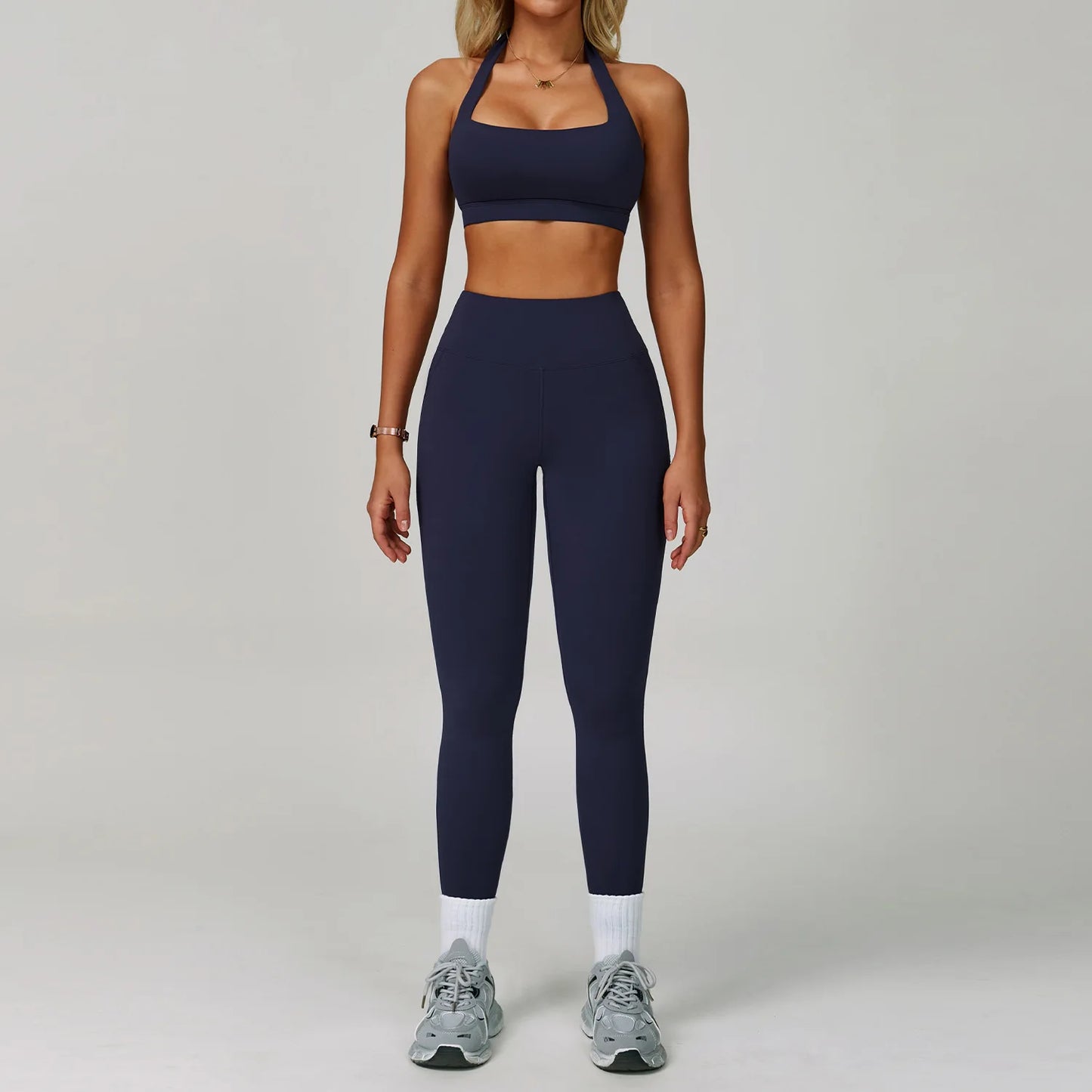 High Waist Leggings Top Yoga Set