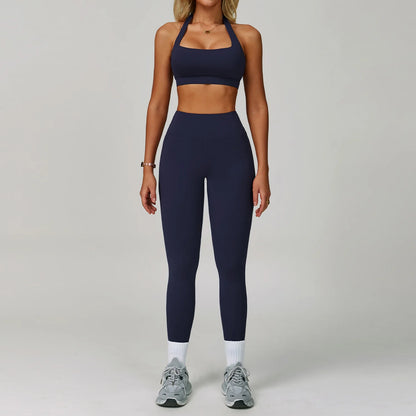 High Waist Leggings Top Yoga Set