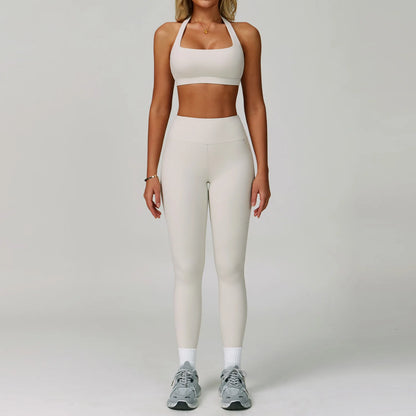 High Waist Leggings Top Yoga Set