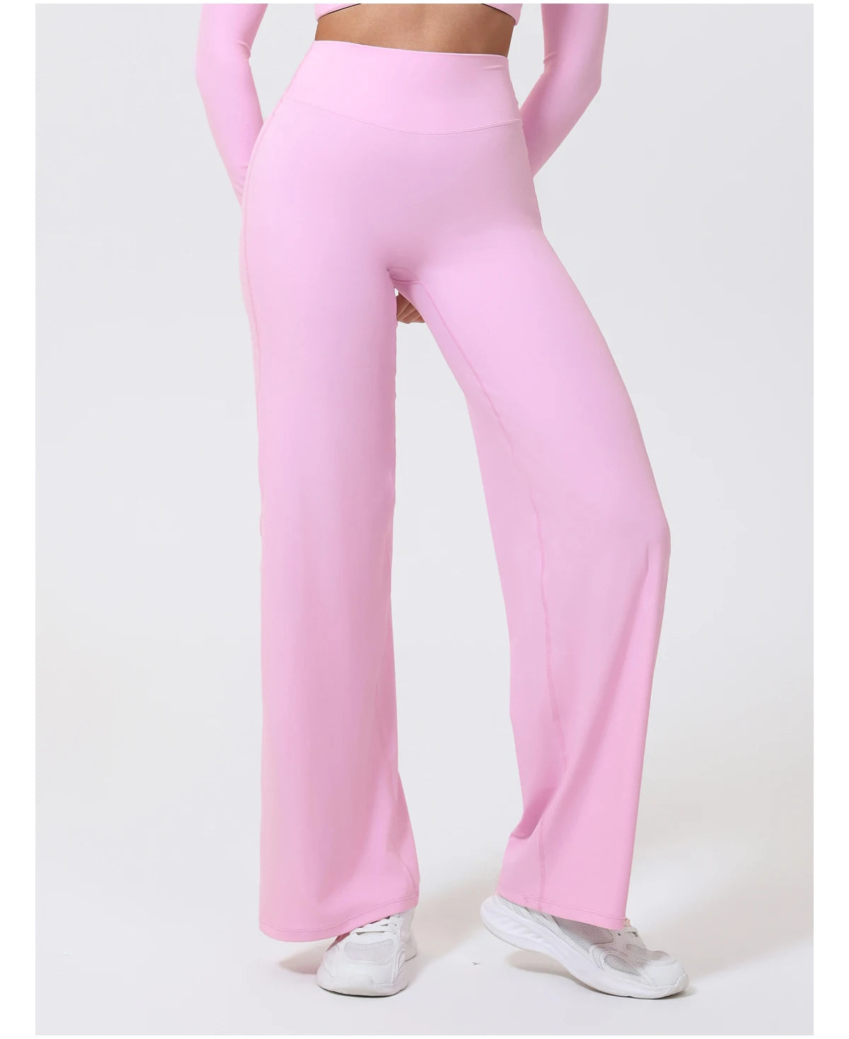 Women’s Straight-Leg Sports Pants – Wide Leg Yoga Leggings, Pilates, Gym, Fitness Tights, Naked Feeling Compression Pants