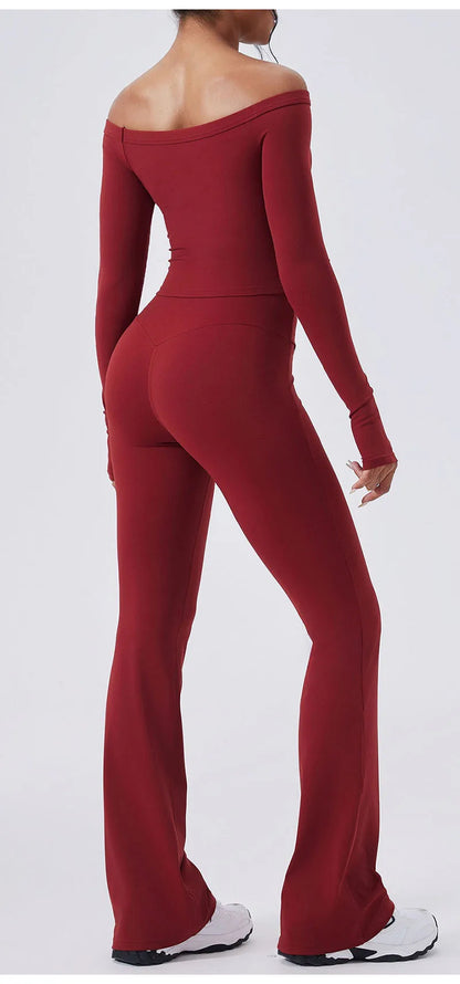 Cloud Hide Woman New Yoga Suit Gym Fitness Set Long Sleeve Sports Tracksuit Top Leggings Workout Pilates Outfits Running Clothes