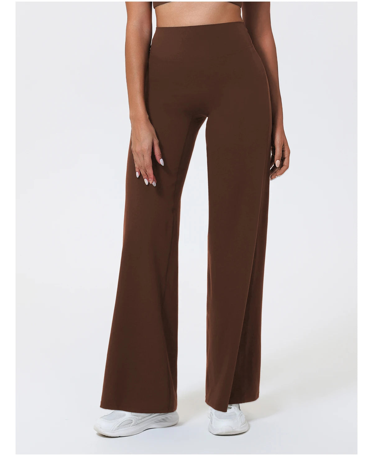 Women’s Straight-Leg Sports Pants – Wide Leg Yoga Leggings, Pilates, Gym, Fitness Tights, Naked Feeling Compression Pants