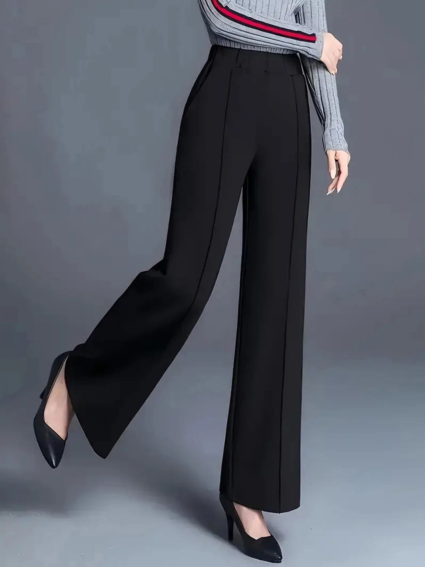 High Waist Straight Leg Pant with Pockets