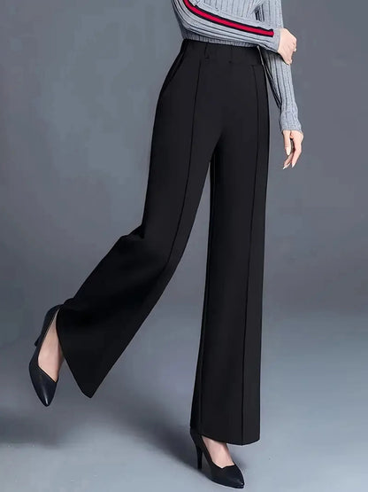High Waist Straight Leg Pant with Pockets