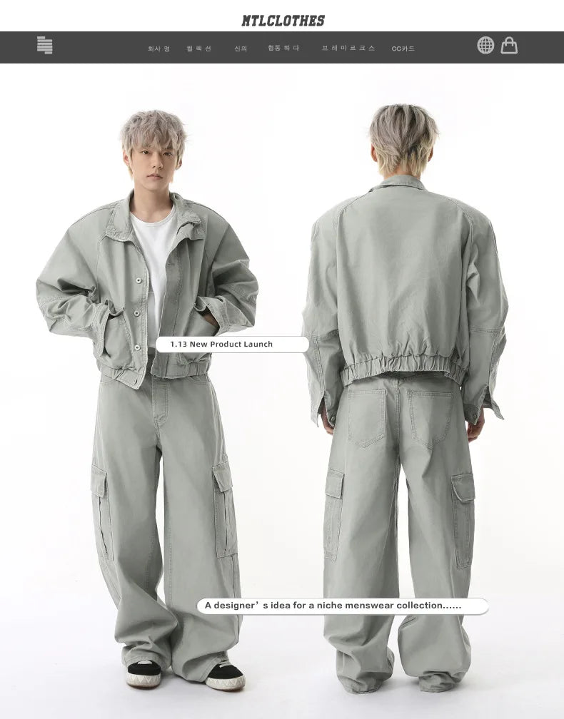 Streetwear Denim Two-Piece Set