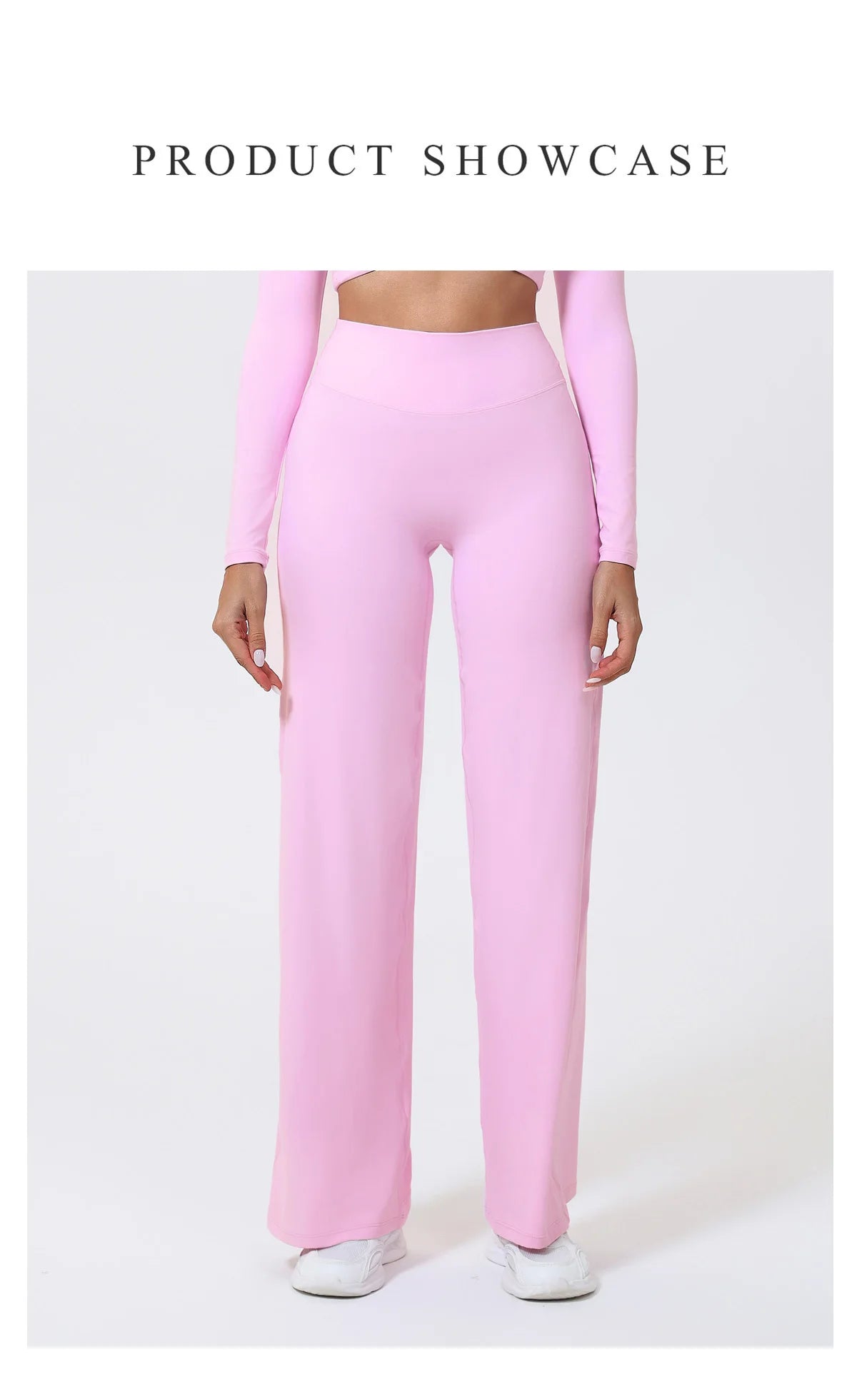 Women’s Straight-Leg Sports Pants – Wide Leg Yoga Leggings, Pilates, Gym, Fitness Tights, Naked Feeling Compression Pants