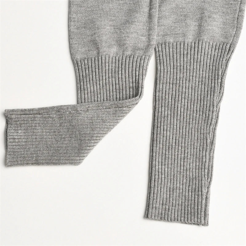 Ribbed Knit Tracksuit – Slim Hooded Crop Top & High-Waist Flare Pants (2-Piece Set)