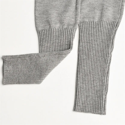 Ribbed Knit Tracksuit – Slim Hooded Crop Top & High-Waist Flare Pants (2-Piece Set)