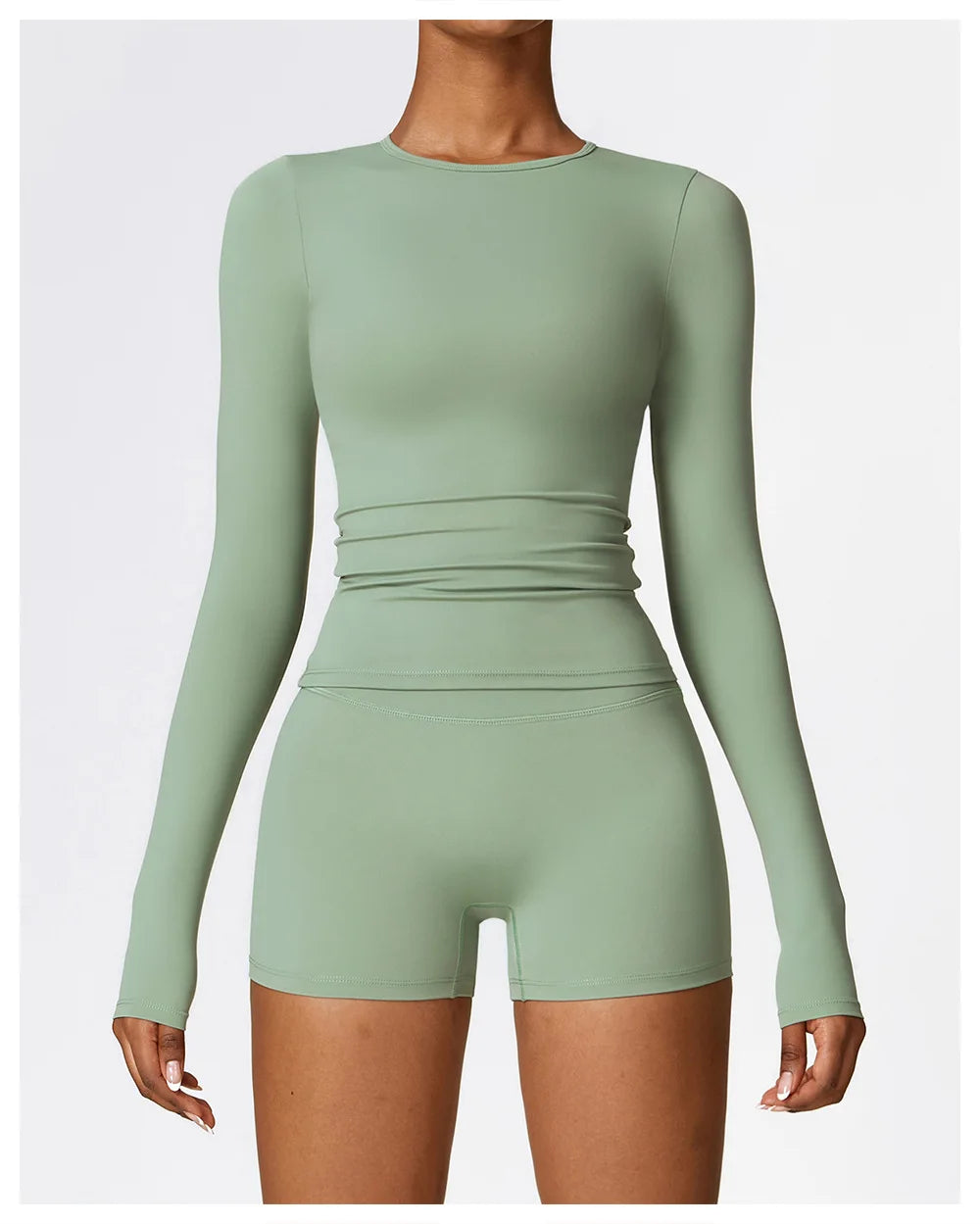 Women’s Slim Fit Long Sleeve Yoga Top – Running, Exercise, Fitness, Quick-Dry Sports Shirt