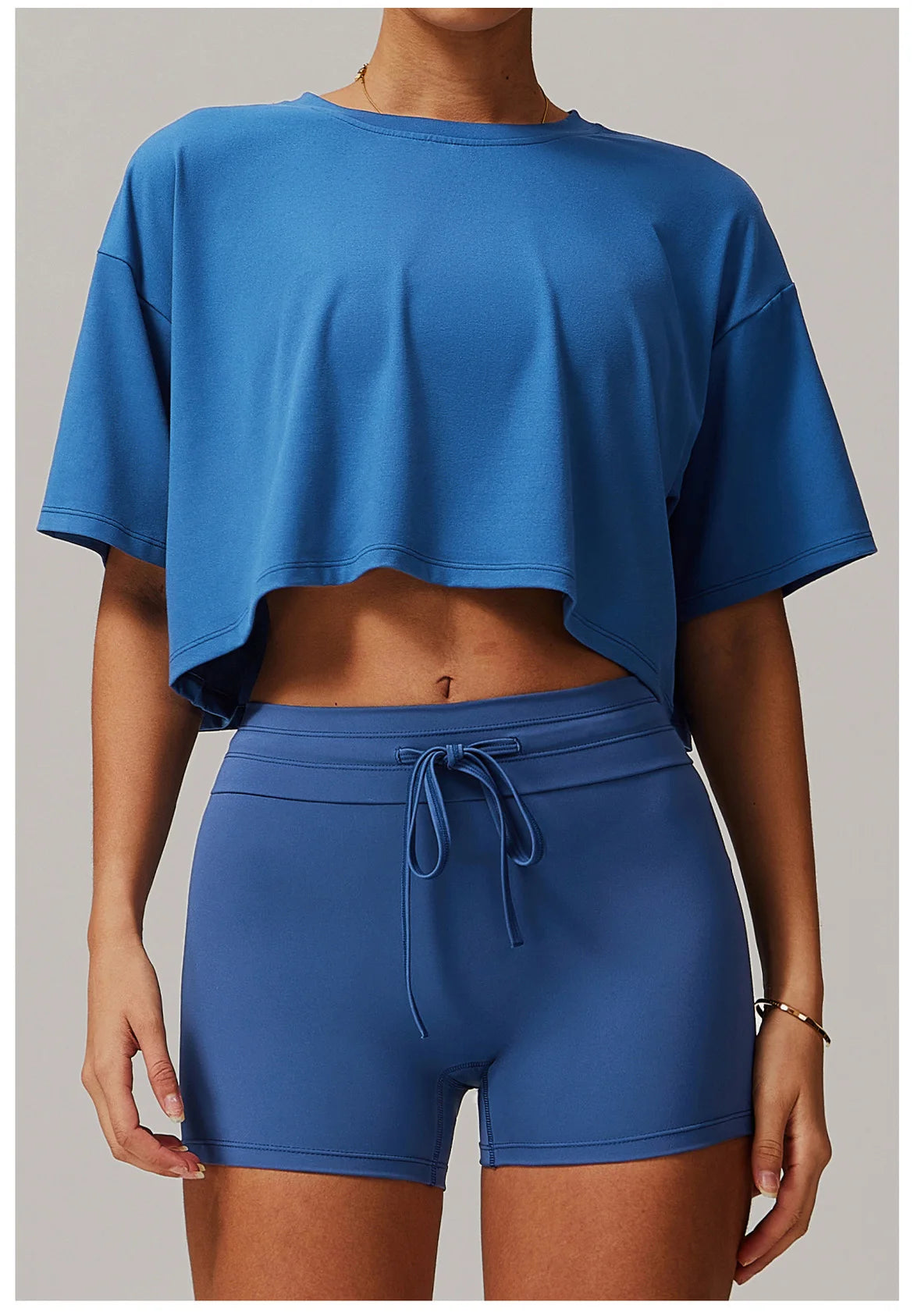 Loose Yoga Top Women Short Sleeve Gym Top Quick Dry Running Sports Shirt Fitness Woman Athletic Cropped Tops Push Up Active Wear