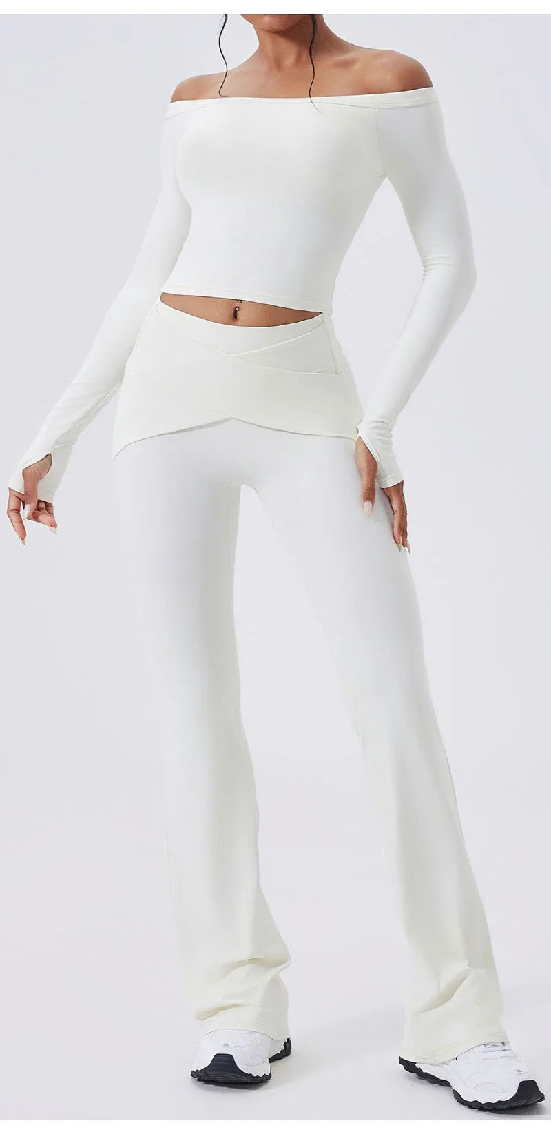 Cloud Hide Woman New Yoga Suit Gym Fitness Set Long Sleeve Sports Tracksuit Top Leggings Workout Pilates Outfits Running Clothes