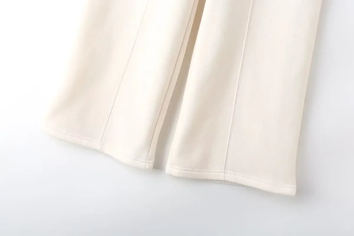 Zipper Pilot Jacket Sweatshirt Style Loose High Waist Fleece Pants Cotton Streetwear Series Women's Fashion Set