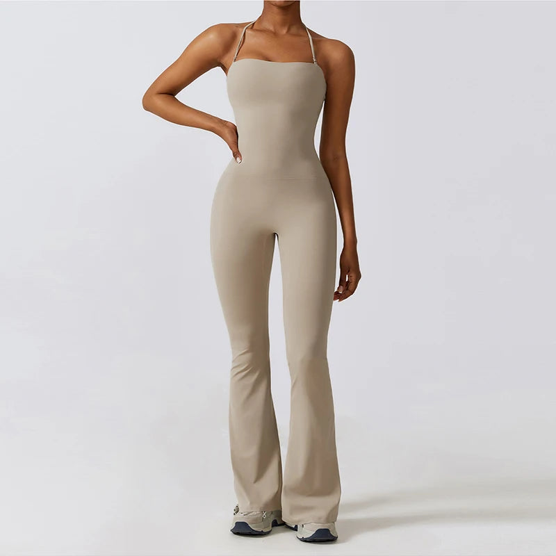 Sleeveless Backless Yoga Jumpsuit