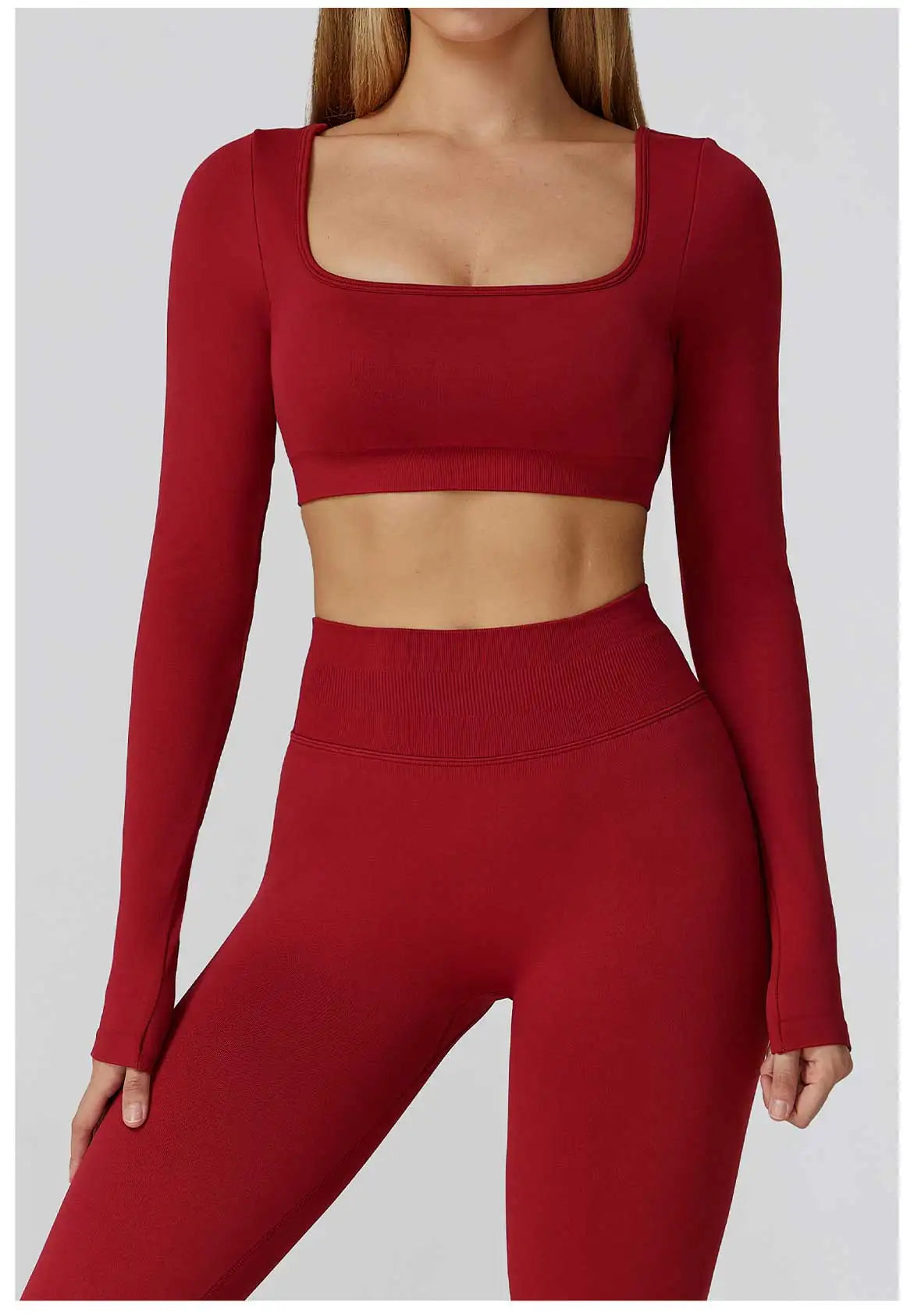 Women’s Seamless Yoga Long Sleeve Top – Running, Gym, Fitness, Workout, Stretch Sports Shirt