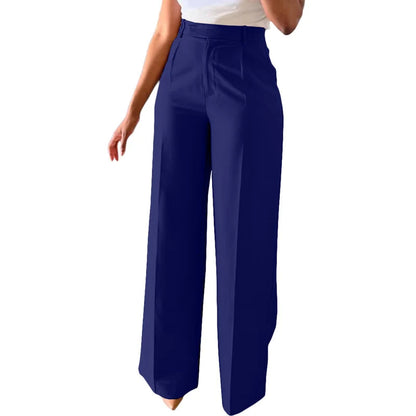 Wide Leg Straight Dress Pants