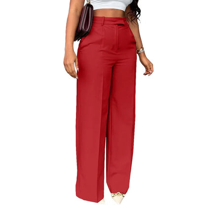Wide Leg Straight Dress Pants