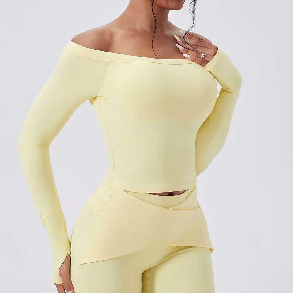 Cloud Hide Woman New Yoga Suit Gym Fitness Set Long Sleeve Sports Tracksuit Top Leggings Workout Pilates Outfits Running Clothes