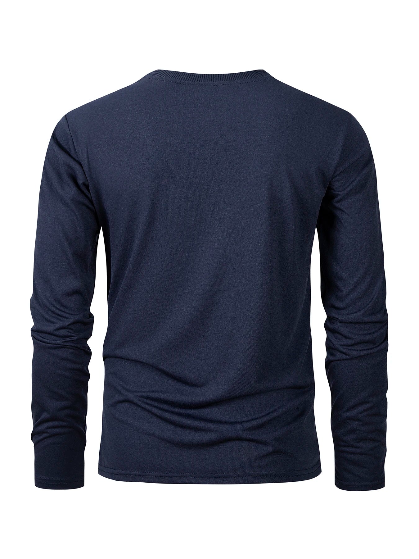 Long Sleeve Moisture Wicking T-Shirt – Casual Round Neck Sports Tee, Comfortable Versatile Top