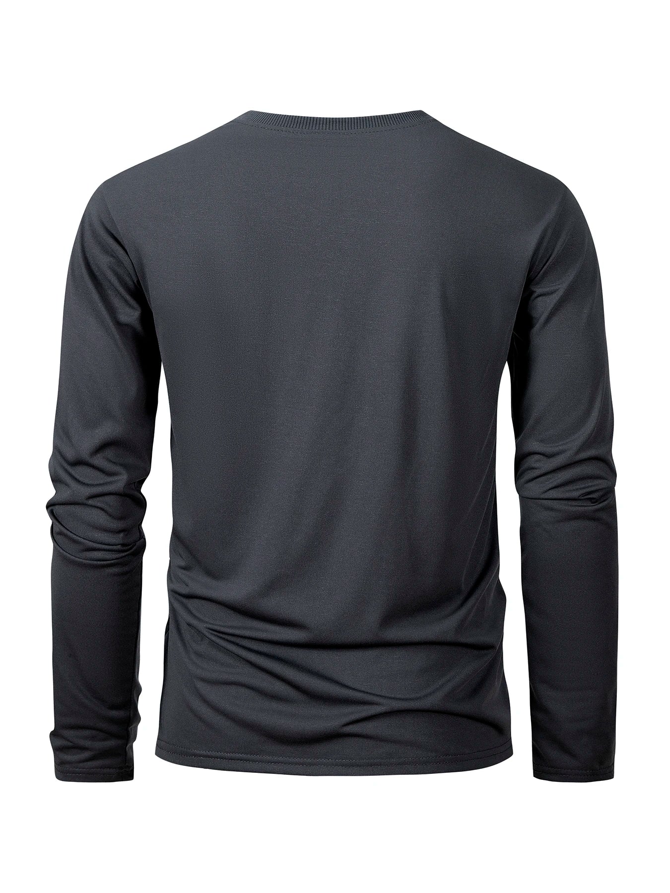 Long Sleeve Moisture Wicking T-Shirt – Casual Round Neck Sports Tee, Comfortable Versatile Top