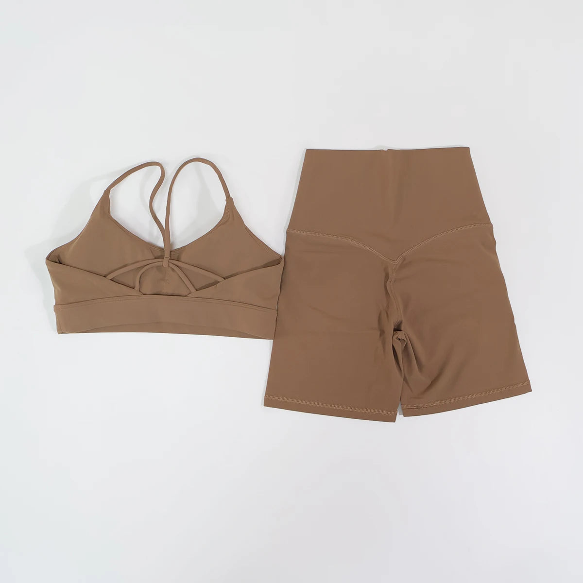 2Pcs Women's Cross-Back Two-Piece Sports Set Comfortable Yoga Fitness Wear Athletic Apparel Bra And Workout Clothing Set Female