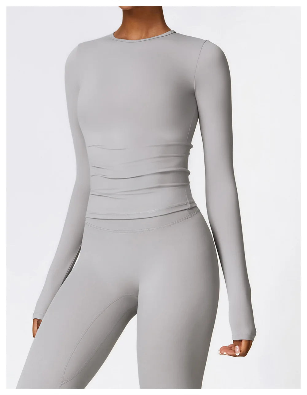 Women’s Slim Fit Long Sleeve Yoga Top – Running, Exercise, Fitness, Quick-Dry Sports Shirt