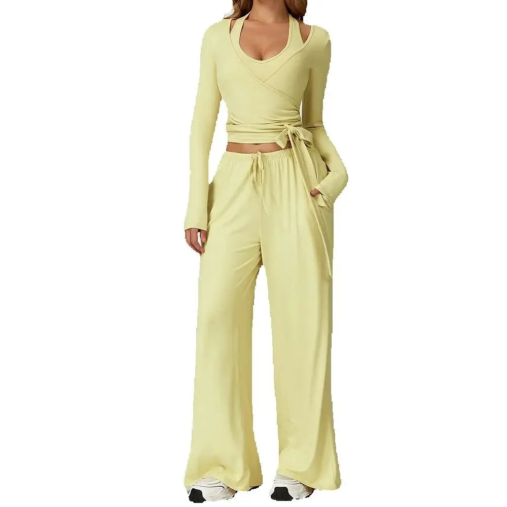 Women Yoga Set 2/3PCS Sportswear Push Up Workout Clothes Athletic Wear Gym Legging Fitness Bra Crop Top Long Sleeve Sports Suits