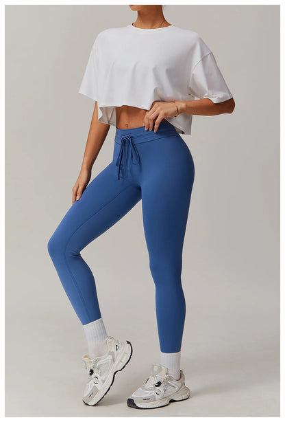 Loose Yoga Top Women Short Sleeve Gym Top Quick Dry Running Sports Shirt Fitness Woman Athletic Cropped Tops Push Up Active Wear