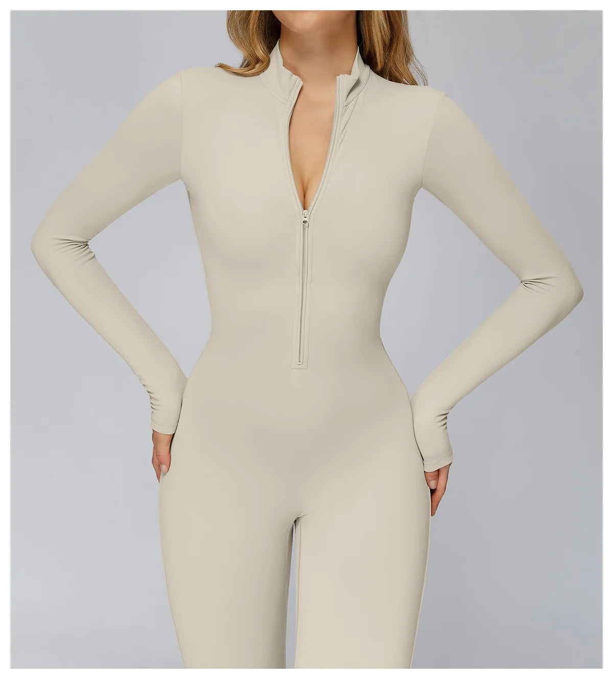 Women's Autumn/Winter Fitness Jumpsuit Tight-Fitting Fleece-Lined Yoga Jumpsuit Outdoor Thermal Jumpsuit Running & Fitness Wear