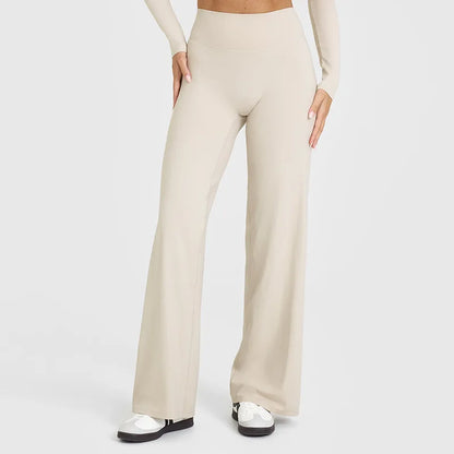 Wide-Leg Yoga Pants – Straight-Leg Fitness Trousers, Breathable, High-Waist, Hip-Lifting Workout Pants
