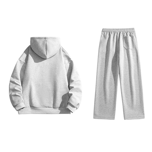 Unisex Hooded Two-Piece Activewear Set – Pullover Sweatshirt & Jogger Pants Casual Sport Suit (Everyday Comfort Fit)