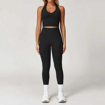 2/3/4PCS Yoga Set Gym Clothes Sportswear Seamless Yoga Suits For Women Fitness Long Sleeved Tracksuits Sports Bra Gym Leggings