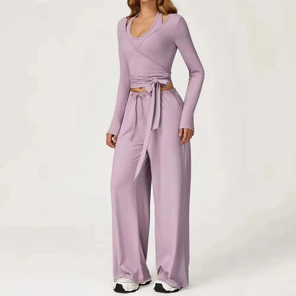 Women Yoga Set 2/3PCS Sportswear Push Up Workout Clothes Athletic Wear Gym Legging Fitness Bra Crop Top Long Sleeve Sports Suits